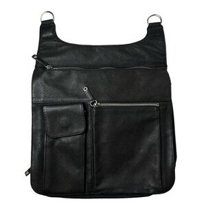 Gun Tote’N Mamas GTM Travel Conceal and Carry Black Bag Tumbled Leather-NO STRAP